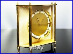 Rare Art Deco Bauhaus Brass Desk Clock Junghans Master Piece