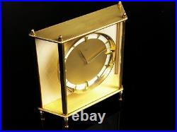 Rare Art Deco Bauhaus Brass Desk Clock Junghans Master Piece