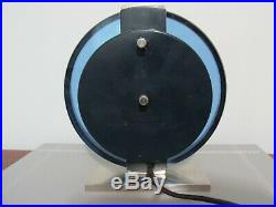 Rare Art Deco Westclox Blue Glass & Chrome Electric Mantel Clock 1938 Working