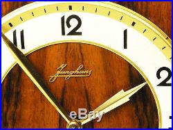 Rare Beautiful Art Deco Junghans Chiming Mantel Clock With Balance Wheel