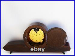 Rare Beautiful Later Art Deco Junghans Chiming Mantel Clock With Resonanz Chime