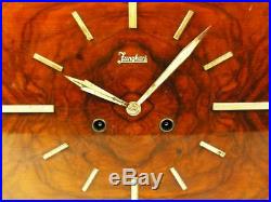Rare Beautiful Pure Art Deco Junghans Chiming Mantel Clock With Pendulum