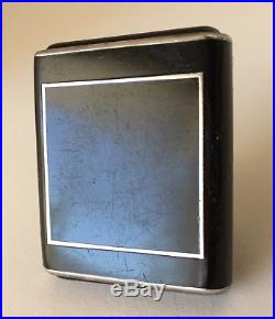 Rare Black Starr Frost Art Deco Gorham Silver Enameled Travel Clock Watch