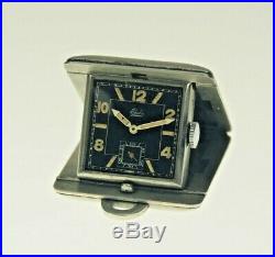 Rare EBEL Miniature Art Deco travel clock purse Uhr pocket watch Collectible pc
