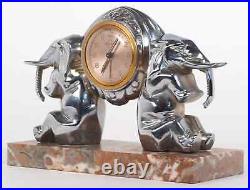 Rare French Art Deco Elephant clock by UCRA