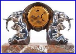 Rare French Art Deco Elephant clock by UCRA