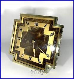 Rare French Charles Hour Marble Art Deco Clock for Hamilton & Co Ltd of Calcutta