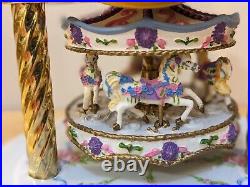 Rare Freundl Dentzel Porcelain German-made Carousel Clock