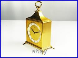 Rare Heavy Art Deco Bauhaus Brass Chiming Desk Clock Junghans Meister