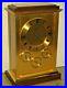 Rare Hour Lavigne Heavy Gilt Brass Executive Desk Clock Calendar, Day Date Month