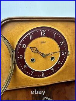 Rare Iconic Shape Smiths Enfield 8 Day Striking Hammer Mantle Clock