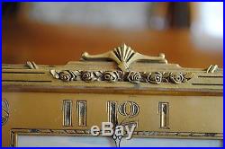 Rare J E Caldwell & Co. Art Deco ivory face desk solid gilt bronze clock/watch