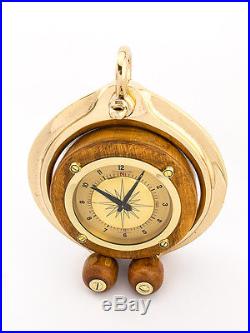 Rare Jaeger-LeCoultre HERMÈS nautic 8 days table clock, art deco, 1940s