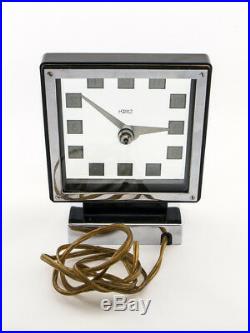 Rare Jaeger-LeCoultre Smith MYSTERY electromechanic table clock, art deco, 1930´s