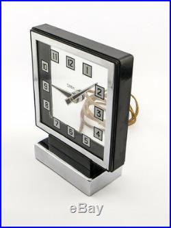 Rare Jaeger-LeCoultre Smith MYSTERY electromechanic table clock, art deco, 1930´s