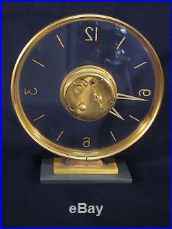 Rare Jaeger-LeCoultre desk clock with 8 day movement, art deco, 1930s