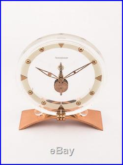 Rare Jaeger-LeCoultre table clock with 8-day baguette movement, art deco, 1930´s