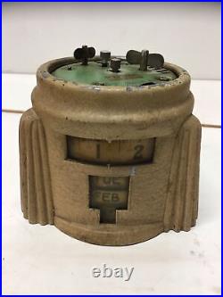 Rare Kal Klok 4-in-1 Rotary Tape Measure Alarm Clock with Calendar Working