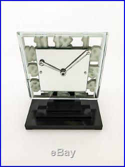 Rare Leon Hatot ATO LALIQUE table clock, art deco, 1930´s