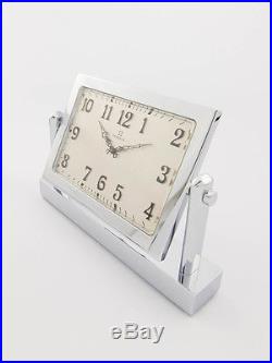 Rare Omega desk clock with 8 day movement, art deco, 1930s