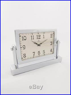 Rare Omega desk clock with 8 day movement, art deco, 1930s