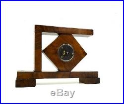 Rare Original German Avantgarde Cubist Bauhaus Table Clock Art Deco 1930