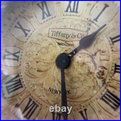 Rare Vintage 15 Jewels Glass and Brass Swiss Made Ball Clock 5 1/2