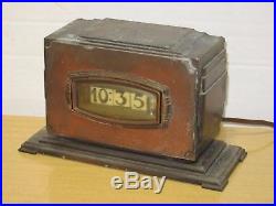 Rare Vintage 1930's Pennwood Numechron Art Deco Copper Case Electric Flip Clock