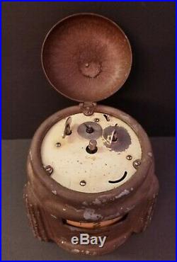 Rare Vintage 1938 Art Deco Lux 4-in-1 Rotary Calendar Alarm Clock / Kal Klok