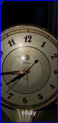 Rare Vintage 1939 Telechron Art Deco Electric Alarm Clock Model 7H115 WORKS