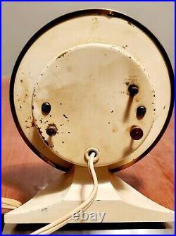 Rare Vintage 1939 Telechron Art Deco Electric Alarm Clock Model 7H115 WORKS