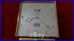 Rare Vintage Angelus Tiffany & Co Descodate 15j Day Date 8 Days Art Deco Clock
