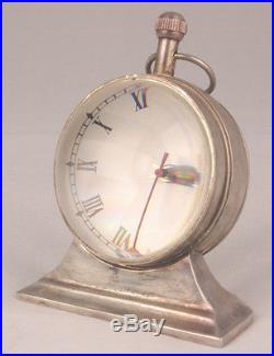 Rare Vintage Art Deco Glass Orb Clock King's India Movt c. 1930s 17 Jewels