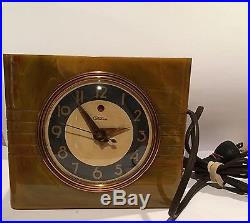 Rare Vintage Art Deco Telechron Clock Catalin Case Model 3H83, The Melbourne