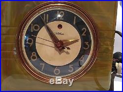 Rare Vintage Art Deco Telechron Clock Catalin Case Model 3H83, The Melbourne