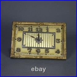 Rare Vintage Doxa Watch Co Swiss 8 Day Folding Travel Clock Art Deco Gold Unique