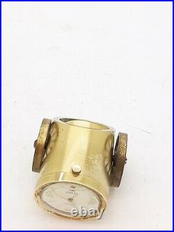 Rare Vintage Swiss Art Deco ARNEX Brass Canon Desk Watch/Clock Date