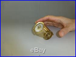 Rare Vintage Swiss Art Deco ARNEX Brass Canon Desk Watch/Clock Date (See Video)