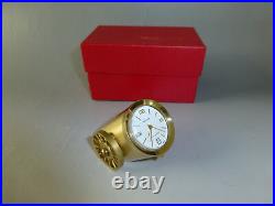 Rare Vintage Swiss Art Deco ARNEX Brass Canon Desk Watch/Clock Date (See Video)