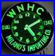 Rare Vtg Synchron Neon Advertising Clock Art Deco Milanos Importing Co WNHC 1340