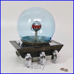 Rare vintage Art Deco Machine Age'Cercle Tournant' Sphere Fish Aquarium Clock