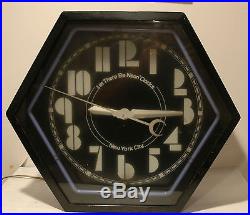 Retro Art Deco Spinner Neon Clock