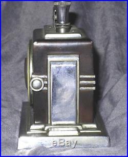 Ronson, Art Deco, Working Clock, Touch Tip Lacquer, Table Lighter