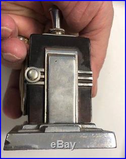 Ronson Touch Tip Lighter with clock. 1930s Art Deco. Working. Signed. Lot 502