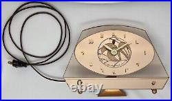 Rose` Mirror Art Deco GE Alencon Clock mod. #6H02, Runs & Keeps Time Rainbault