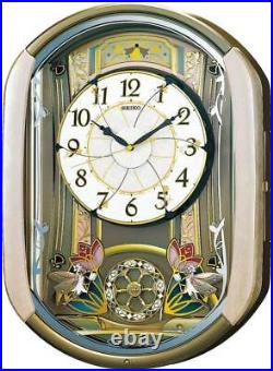SEIKO RE567G Automaton clock with melody Pink Flower from JPN DHL Fast Ship NEW