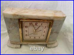SEIKOSHA Marble Mantle Clock. Art Deco. Made in Japan. Perfect Time. VERY RARE