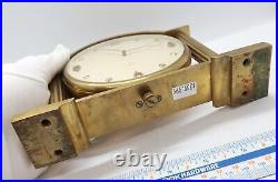 SEMCA Brass Double Faced 15 Jewel 8 day DESK CLOCK 1960's RUNNING! RARE