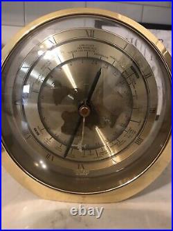 Seiko World Time Mantle Clock Rare! Works Excellent Lights On Plane Blink