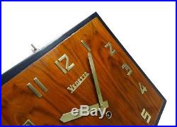Seltene Original Vedette Art Deco Wanduhr Furniert Bauhaus Modernistic Clock